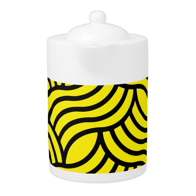 Art Nouveau Pattern Print Teapot (Front)