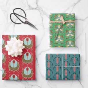Art Nouveau Pattern Wrapping Paper Sheets