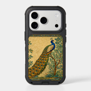 Art Nouveau Peacock Botanical Illustration iPhone 17 Pro Case