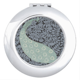 Art Nouveau Peacock Classic Vintage Bird Compact Mirror