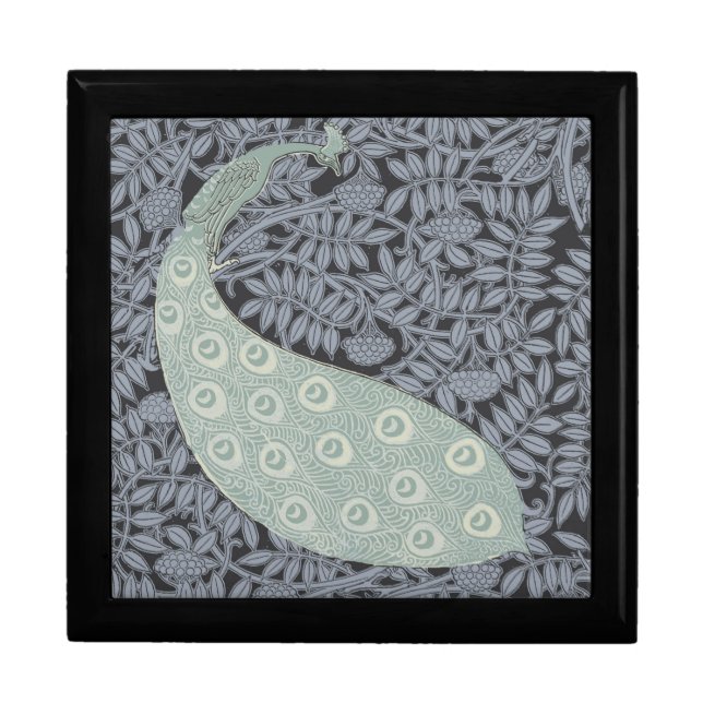 Art Nouveau Peacock Classic Vintage Bird Gift Box (Front)