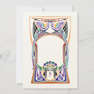 Art nouveau peacock design