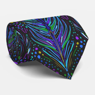 art nouveau peacock feather necktie men's tie