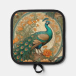 Art Nouveau Peacock Pot Holder