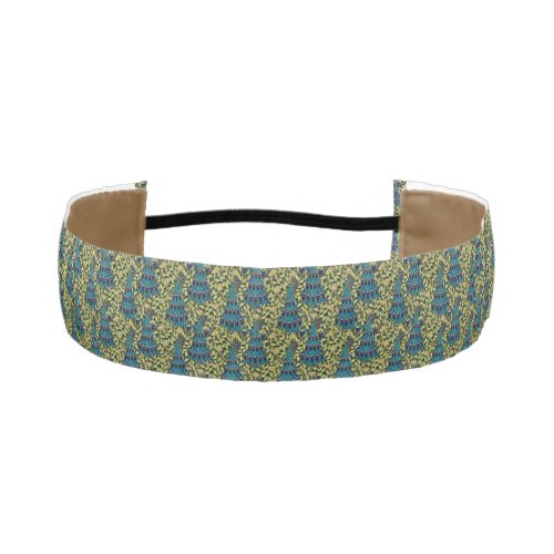 Art Nouveau Peacock Seamless Pattern | Vintage Athletic Headband