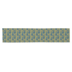 Art Nouveau Peacock Seamless Pattern   Vintage  Short Table Runner