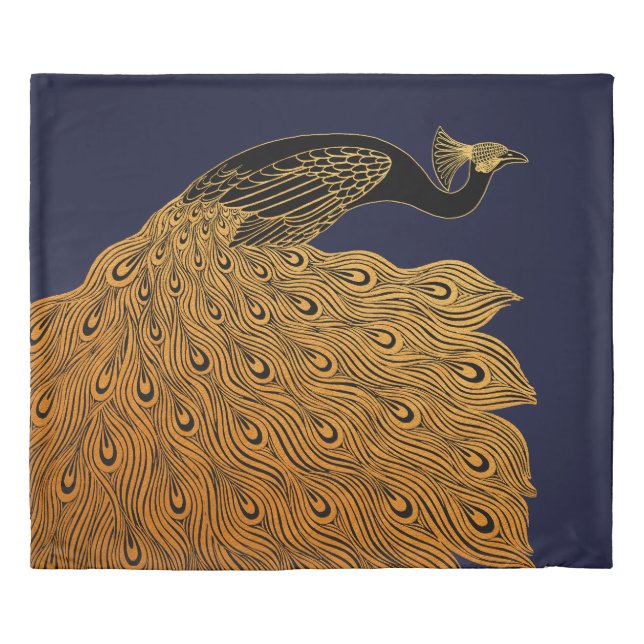 Art Nouveau Peacock Will Bradley Duvet Cover (Front)
