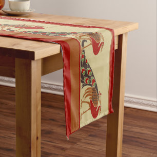 Art Nouveau Peacocks 14" X 72" Table Runner