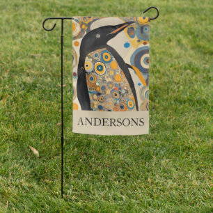 Art Nouveau Penguin  Garden Flag