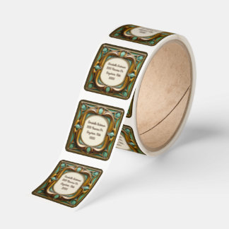 Art Nouveau Personalize Square Sticker