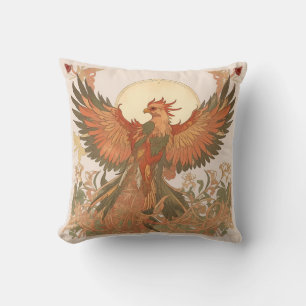 Art Nouveau - Phoenix Throw Pillow