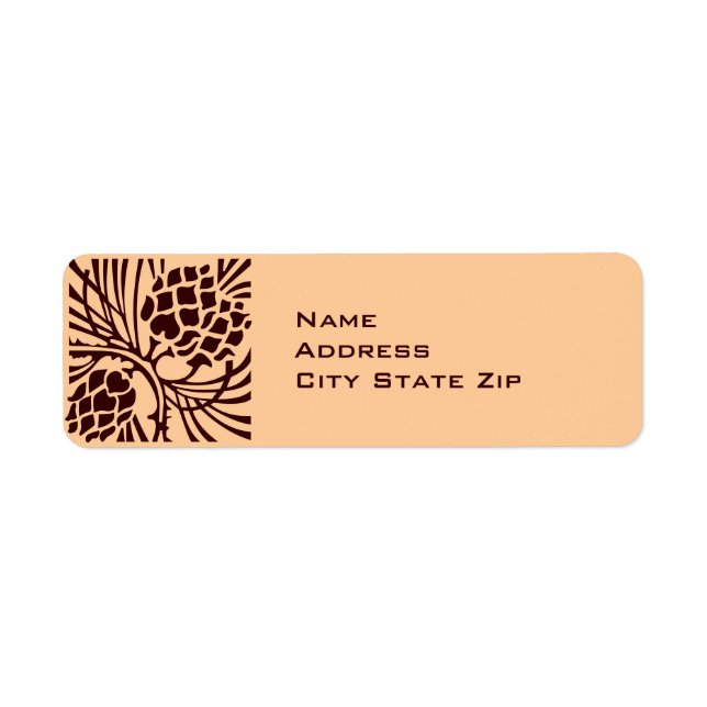 Art Nouveau Pine Cone  Label (Front)
