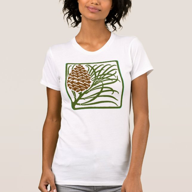 Art Nouveau Pine Cone T-Shirt (Front)