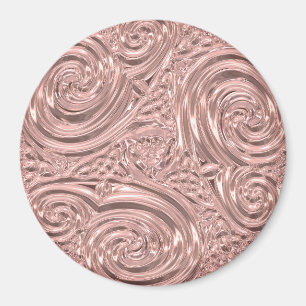  Art nouveau pink elegant abstract victorian  Magnet