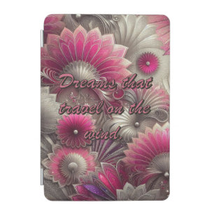 Art Nouveau Pink Silver Fans Dreams that Travel iPad Mini Cover
