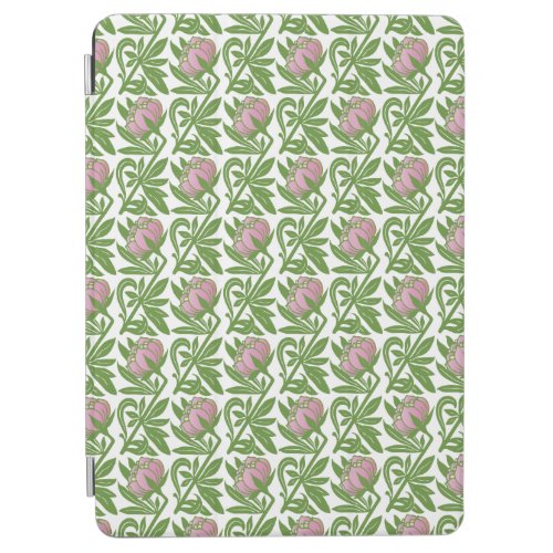 Art Nouveau pink water lilies wallpaper iPad Air Cover