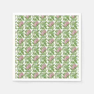 Art Nouveau pink water lilies wallpaper Napkins