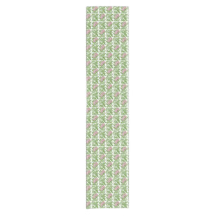 Art Nouveau pink water lilies wallpaper Short Table Runner