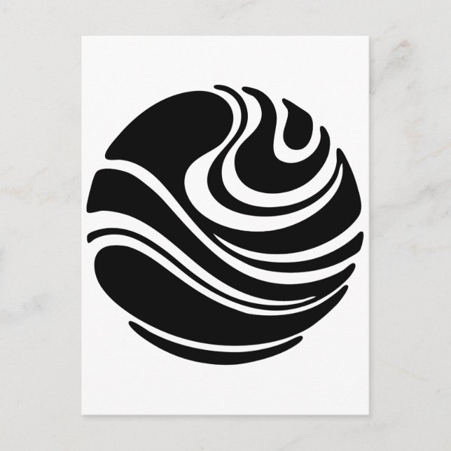 Art Nouveau Planet Swirl Motif Postcard (Front)