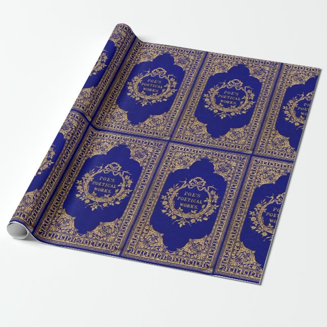 Art Nouveau Poe's Poetry Wrapping Paper (Unrolled)