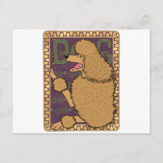 Art Nouveau Poodle Postcard