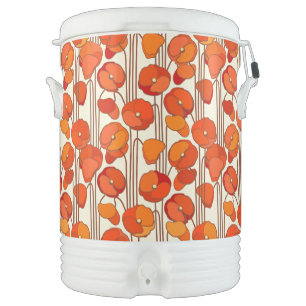 Art Nouveau Poppies Cooler #2