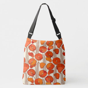 Art Nouveau Poppies Cross-Body Bag