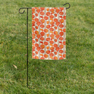 Art Nouveau Poppies Garden Flag