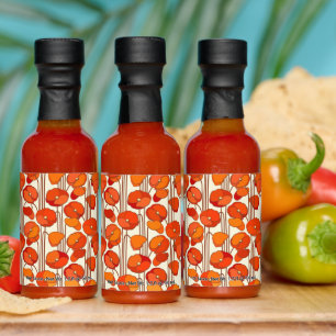 Art Nouveau Poppies Hot Sauce