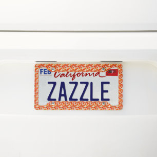 Art Nouveau Poppies License Plate Frame