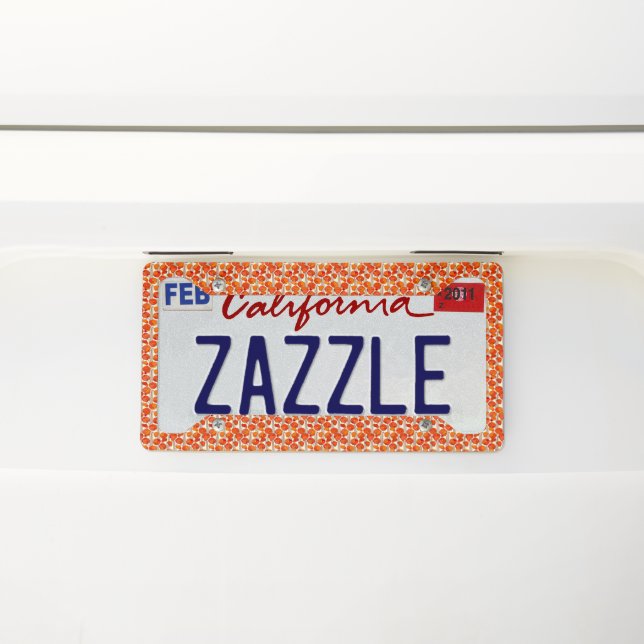 Art Nouveau Poppies License Plate Frame (On Car)