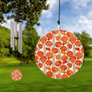 Art Nouveau Poppies Wind Chimes Wind Chime