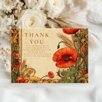 Art Nouveau Poppy Wedding