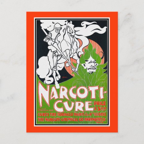 Art Nouveau Poscard  Narcoti_Cure by Will Bradley Postcard