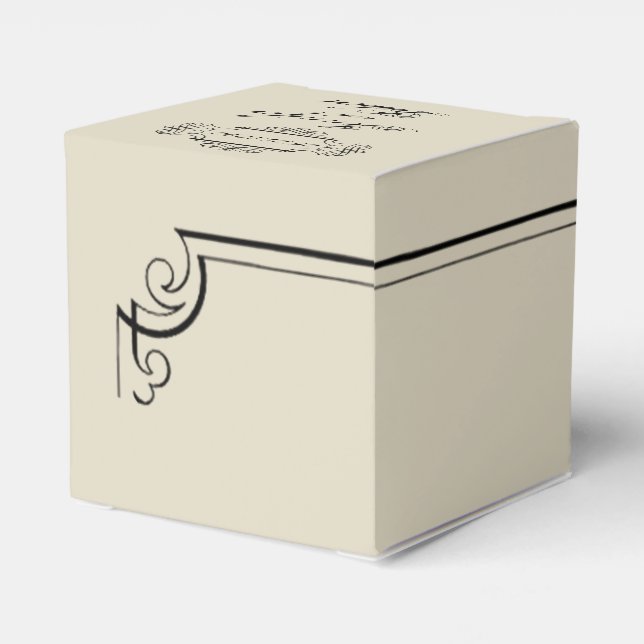Art Nouveau Posh Wedding Favor Box (Back Side)