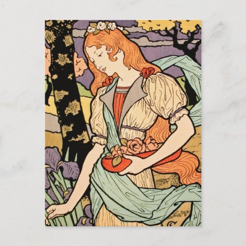 Art Nouveau Postcard by Grasset Postcard