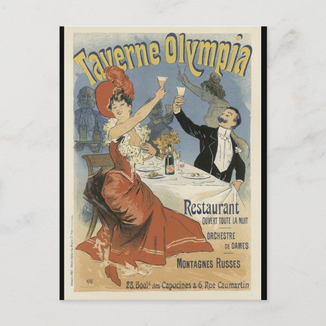 Art Nouveau Postcard - Taverne (Front)