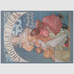 Art Nouveau Poster Chocolate 16 Decoupage Tissue Paper