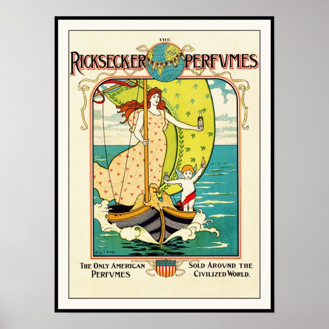 Art Nouveau Poster Print: Perfume Ad by L.Rhead (Front)
