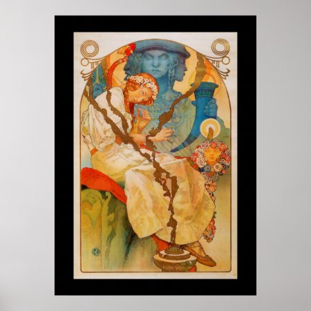 Art Nouveau Poster "slavanska"-alfons Mucha 1928
