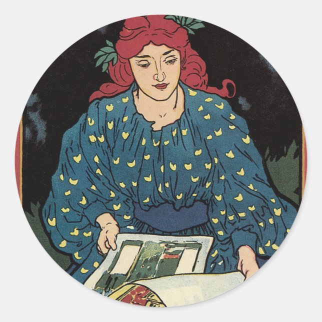Art Nouveau Poster Stickers (Front)