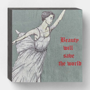 Art Nouveau Poster Wooden Box Sign