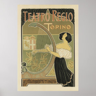 Art Nouveau Posters - Teatro Regio