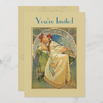 Art Nouveau Princess Bridal Shower Invitation by debinSC at Zazzle