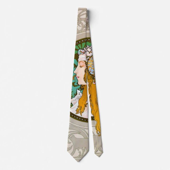Art Nouveau Profile 1895 Neck Tie (Front)