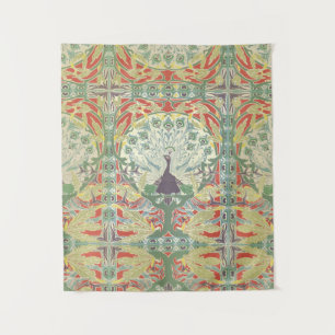 Art Nouveau Proud Peacock Vintage Wallpaper Tapestry