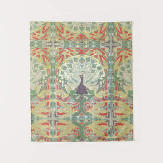 Art Nouveau Proud Peacock Vintage Wallpaper Tapestry