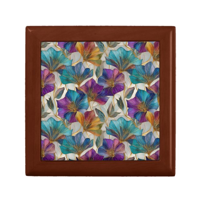 Art Nouveau purple clematis  Gift Box (Front)