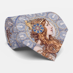 Art Nouveau Queen Portrait Neck Tie