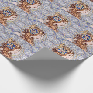 Art Nouveau Queen Portrait Wrapping Paper